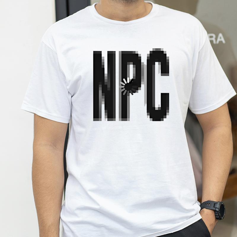 Summer fashion creative print letter NPC Tshirts casual mens soft and breathable Tshirts round neck short sleeved Tshirt