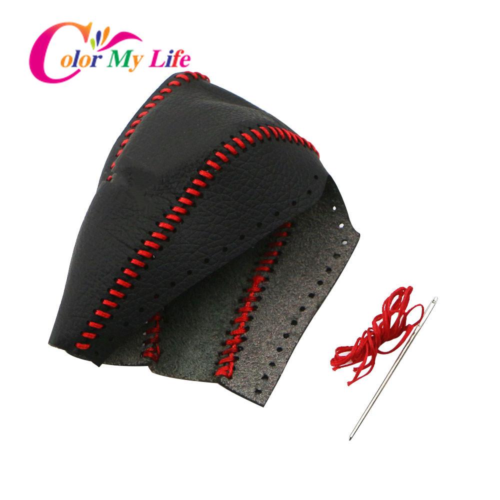 Kožené límce do auta Color My Life pro Honda HRV HR-V Vezel 2014 - AT ochranný kryt knoflíku hlavice převodovky