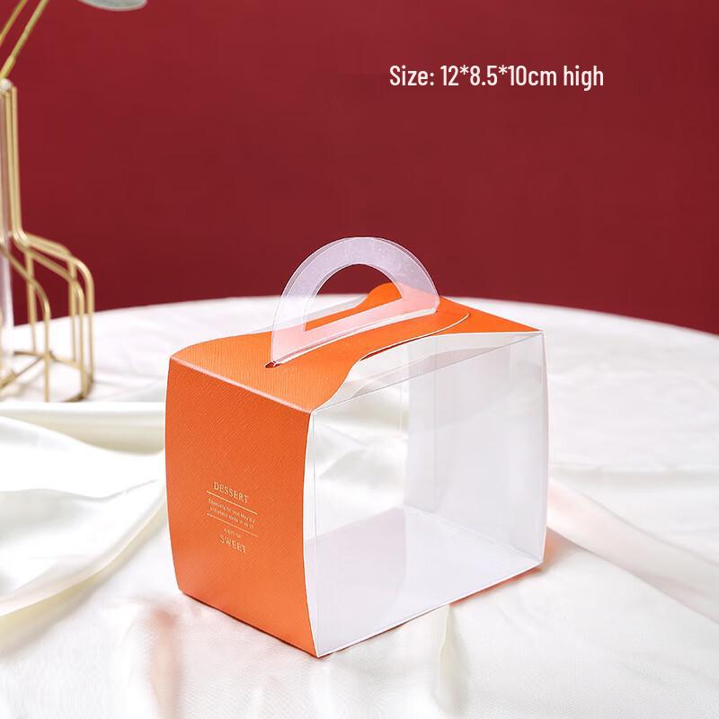 Clear Portable Dessert & Cake Slice Takeaway Boxes (50-Pack)