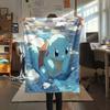 Squirtle  Print Flannel Blanket, High quality Comfortable for All Seasons, Home Decor, Warmth and Comfort