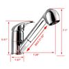 Kitchen Shower Mixer Single Extendable Stream Water Easy Installation Faucet, Type, Tap, Lever, Nozzle, Switching, 360-Degree Rotation, 2-Way