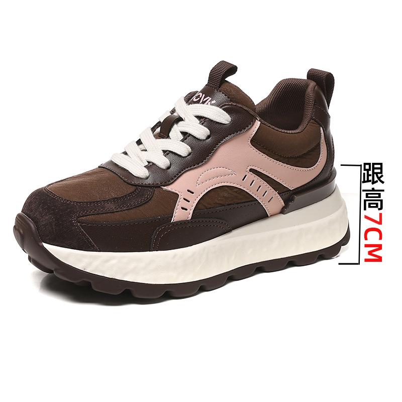 

Small single shoes women s height increases in autumn, new autumn and winter thick-soled wear-resistant shoes women s shoes are versatile 37