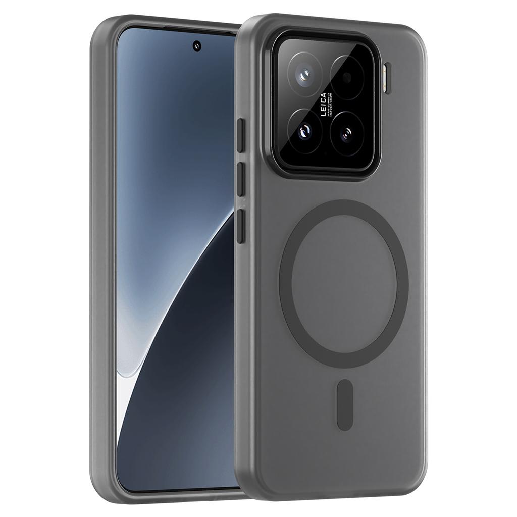 Pour Xiaomi 15 Coque Compatible avec MagSafe TPU+PC Mince Mat Translucide Housse de Téléphone