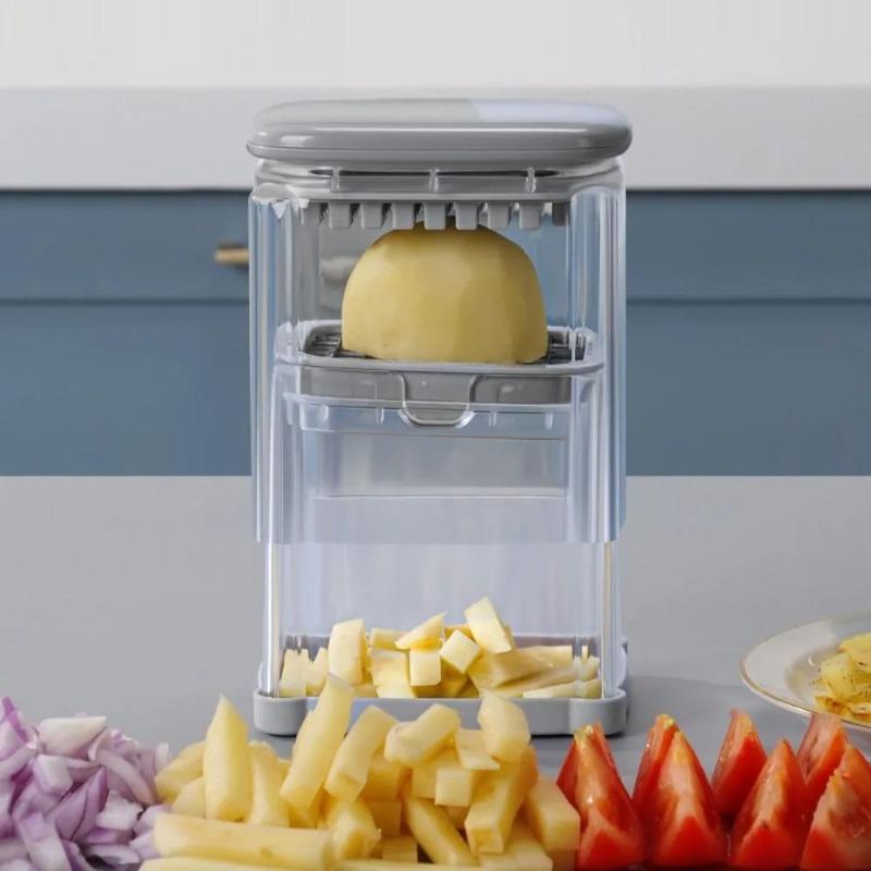 Kichen accessories food chopper with container.4 in 1 chopper vegetable cutter with french fry cutter,veggie chopper