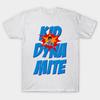 Men Black Print T-shirt Kid Dynamite No-Cut Transfer Paper Print Cotton Tshirt