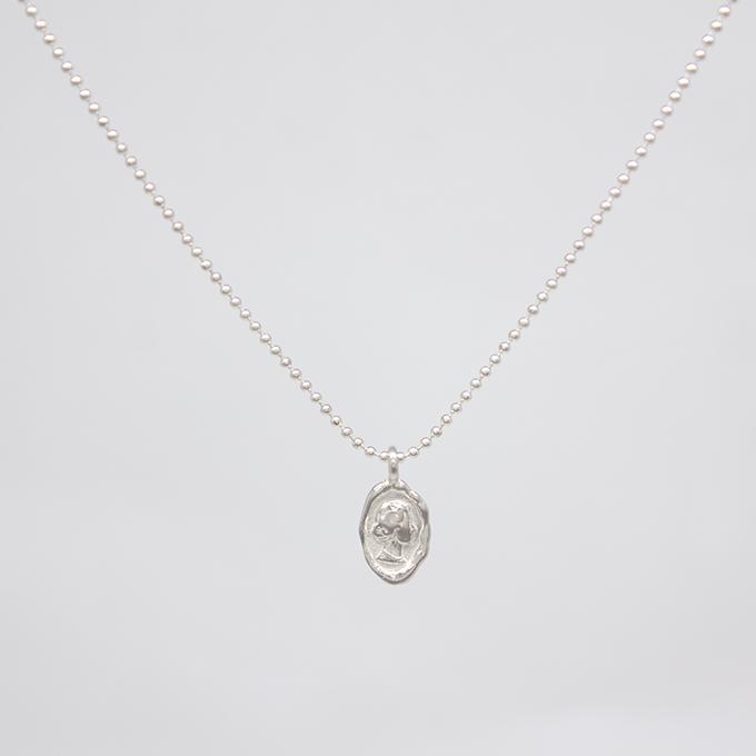 Custage Portrait Pendant Necklace