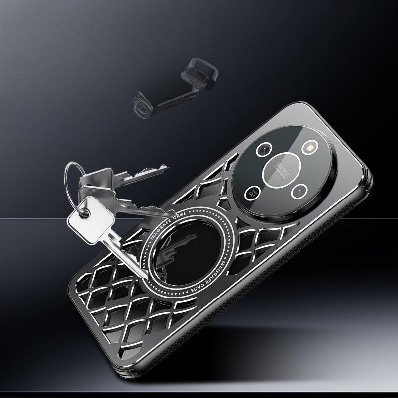 Capa Magnética de Liga de Alumínio com Dissipação de Calor Honor X9D Para Honor Magic 8 Lite Carregamento Sem Fio Película de Lente Capa à Prova de Choque Para X70 X9D