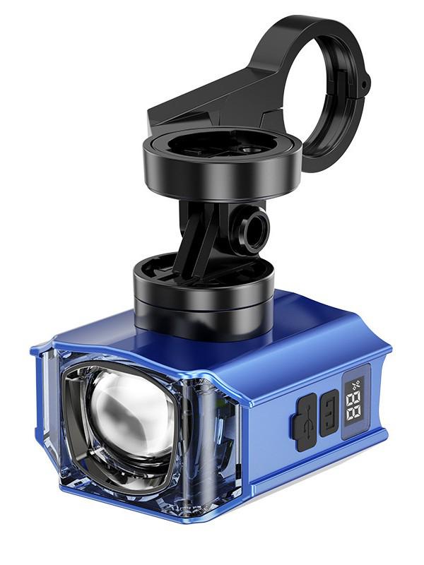 Aluminum Alloy Wireless Remote Bicycle Light, High/Low Beam, High Lumens, Electric Display, Quick Release, Wide Flood Cycling Light.