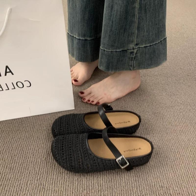 

Плетение Нежный Вечерний Бриз Платформа Богемные Бокены Женская Верхняя Одежда Весенне-Летний Отпуск Мэри Джейн Полуносовые Туфли 40 чёрный