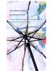 Women's UV-Protection Foldable Sun Umbrella - Compact, Portable, Manual, for Rain or Shine with Black Glue Coating.
