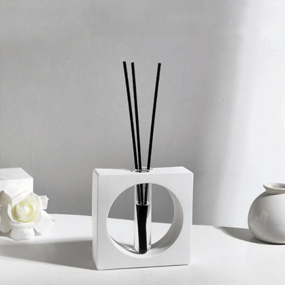 Geometric Shape Aroma Diffuser Bottle Modern Hydroponic Flower Pot Flameless Aroma Desktop Decor