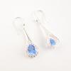 Natural Tanzanite Gemstone 925 Sterling Silver Jewelry Zircon Earrings 1.86" CZE-7-8
