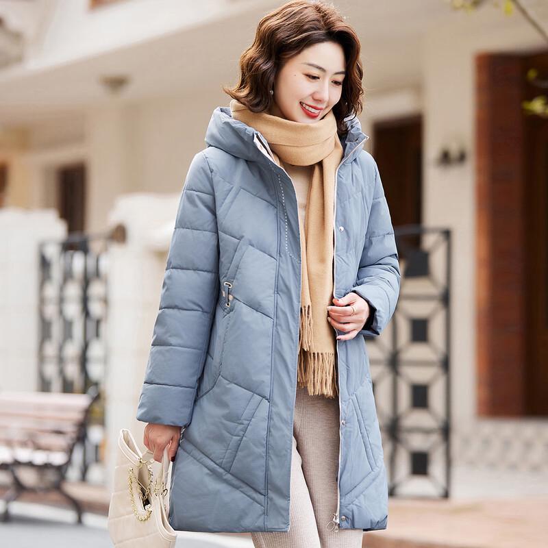 

Pasit Women s Mid-Length Hooded Winter Puffer Coat 3XL