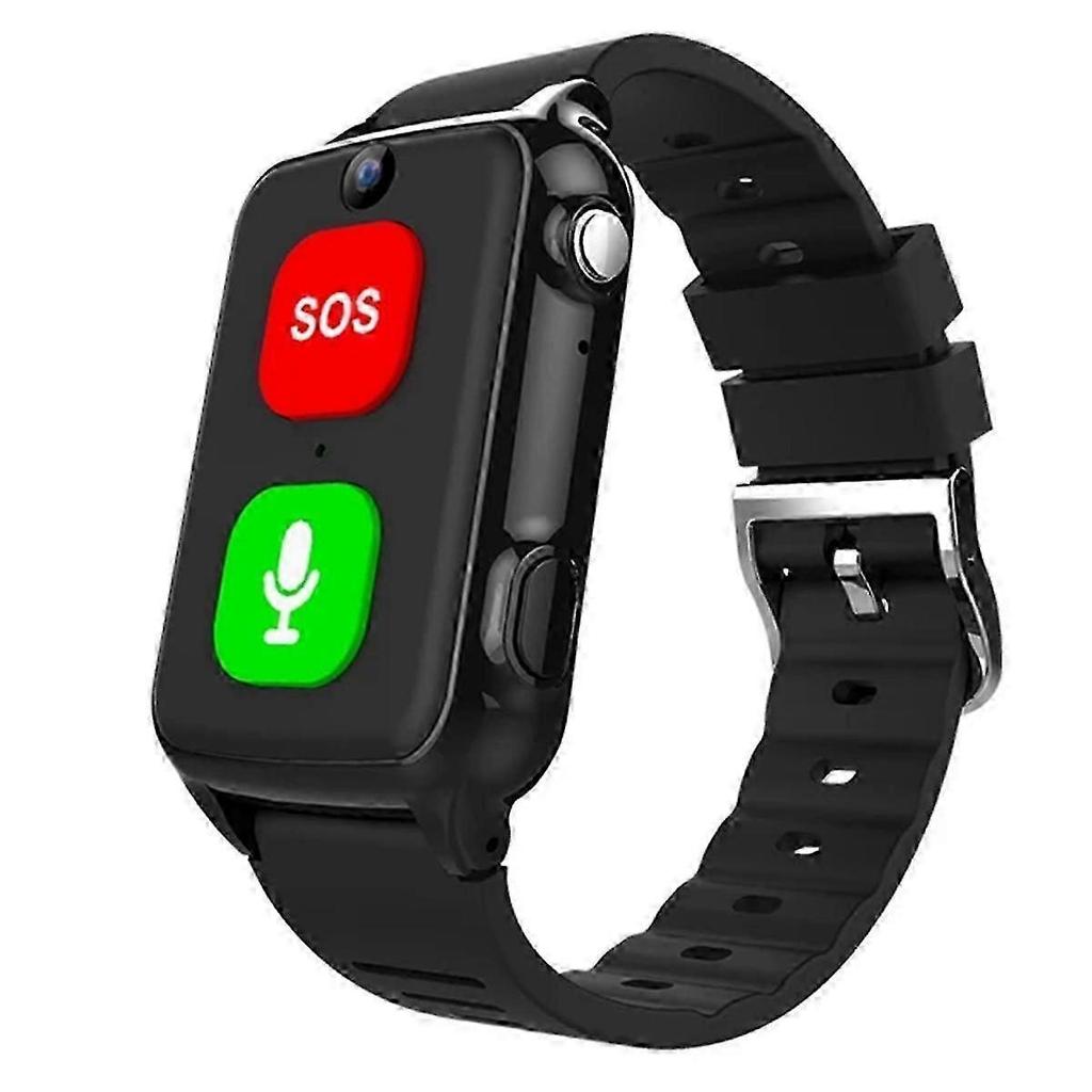 Reloj GPS para Ancianos Pulsera de Rastreo 4G Salud Temperatura SOS Localizador para Personas Mayores Rastreador GPS Reloj de Pulsera con Cámara