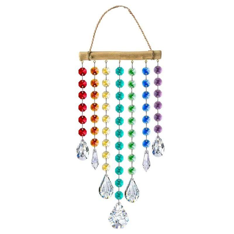 

AEE4-Sun Catchers With Crystals Prism Sun Catcher Sparkling Window Crystals Wind Chime Rainbow Maker Home Decoration Indoor