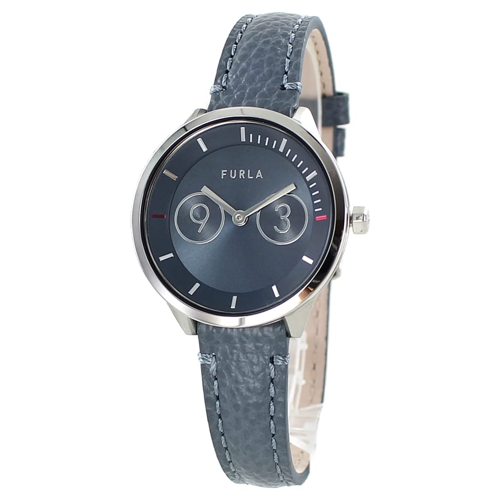 FURLA Blue Gray Leather Watch R4251102570 Watch [FURLA] Women s [Item]