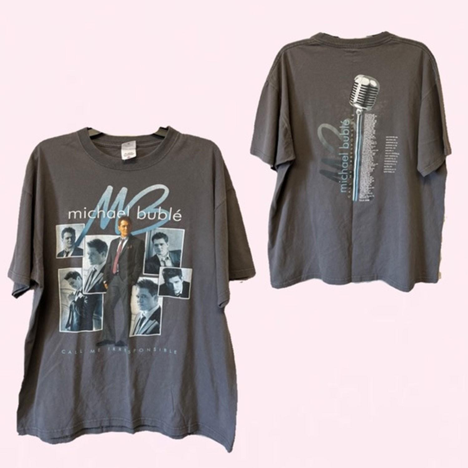 REPRINT Michael Bublé call me irresponsible concert tour shirt XL