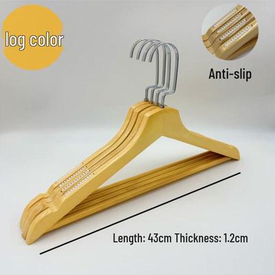 Solid Wood Non-slip Hangers (10-Pack)