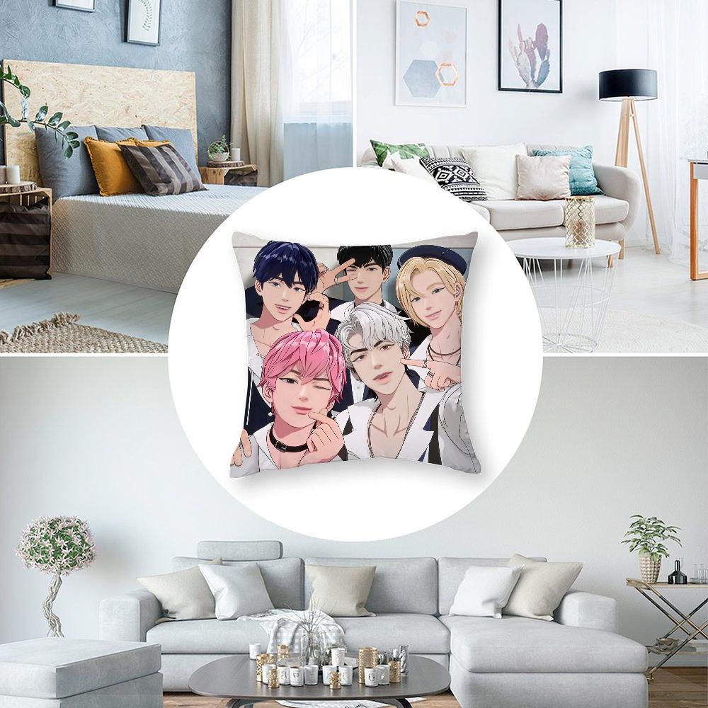 Kpop Style P-Plave Pillow Case 3D Print Polyester Fiber 40*40 Cm Home Sofa Throw Pillow Cover Decoration Festival Gift