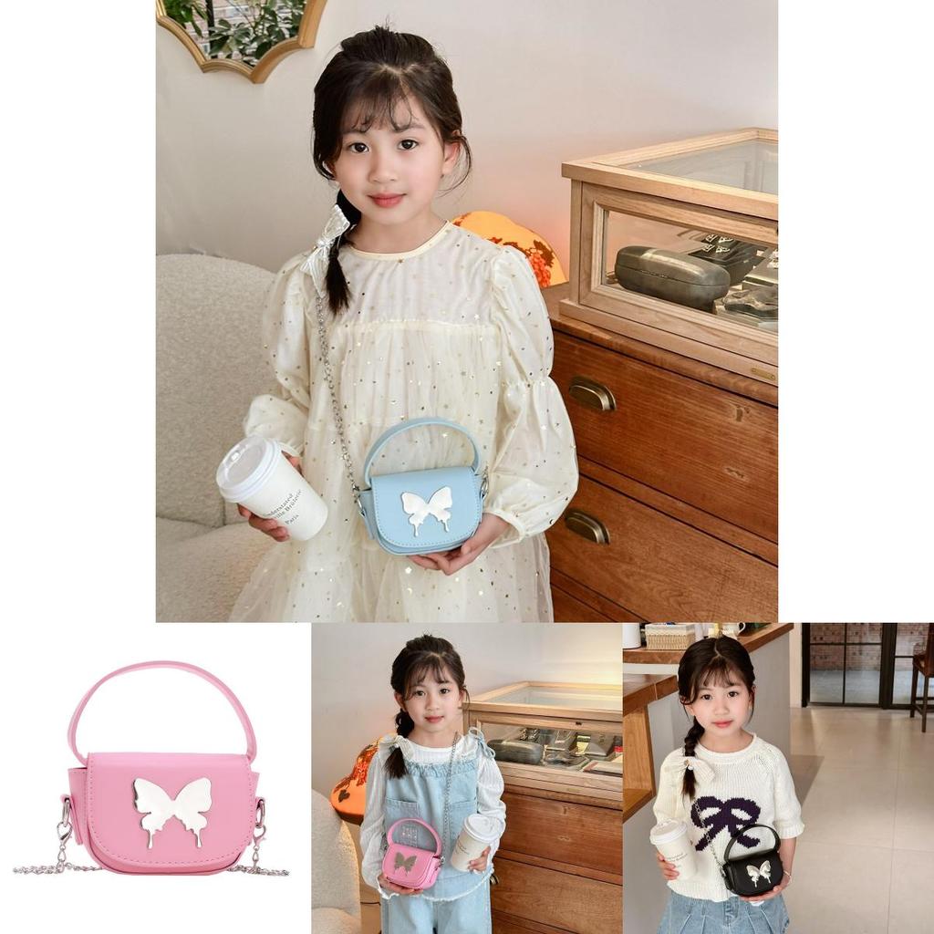Trendy Butterfly Kids Crossbody Bag Breathable Pu Material For Everyday Use