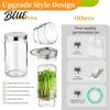 Gluten-free Sprout Container Sprouting Jar Kit Wide Mouth Glass with Lid Blackout Improved Airflow Sprouter Sleeve Plant Growing Kit for