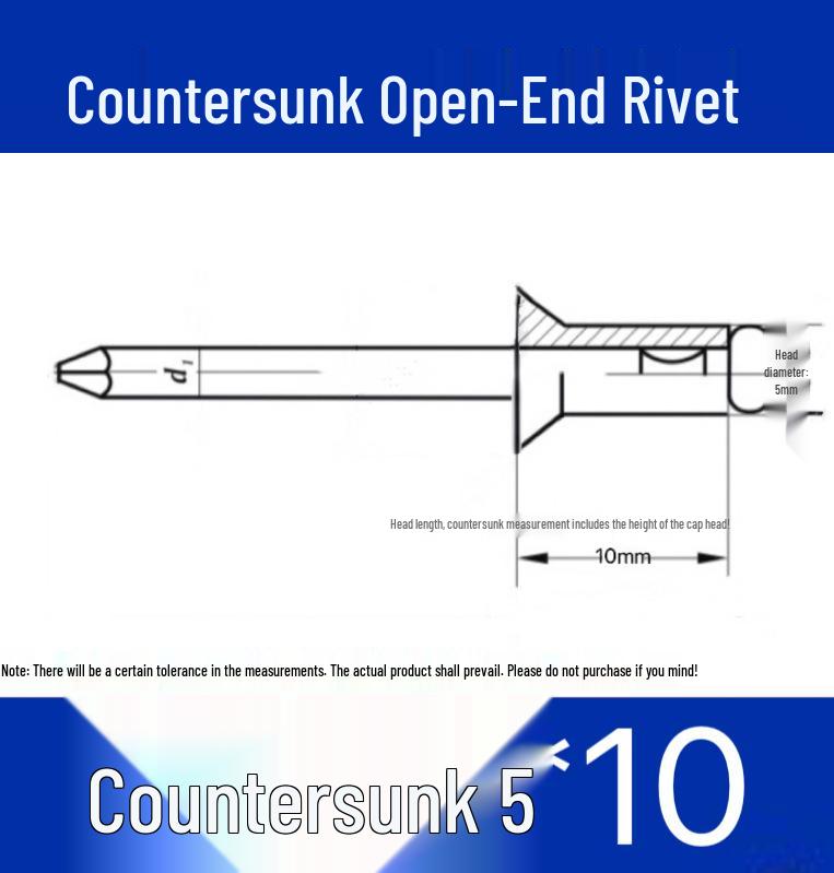 Aluminum Flat Head Iron Core Countersunk Pop Rivets