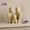 Parents And Kid Statue 3D Printed Family of 3 Figurines, Creative Ornaments for Home Decor, Meditation Figurines Compact Nordic Style Sculpture