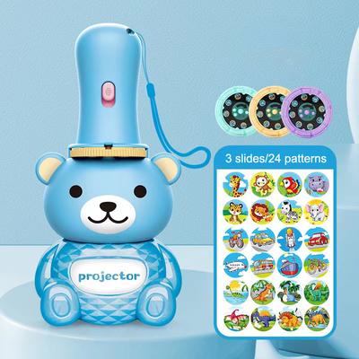 Cartoon Bär Taschenlampe Projektor Multi Muster Projektion Taschenlampe Puzzle Spielzeug Mini Projektor Baby Weihnachten Frühe Bildung