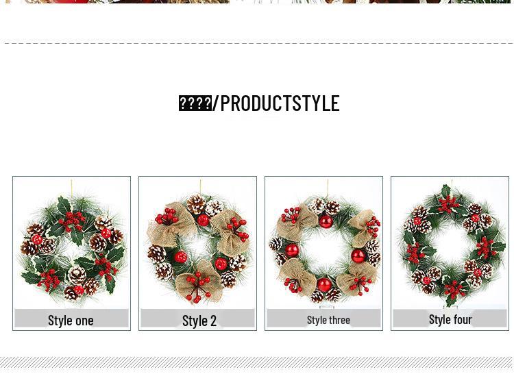 High-Grade Pinecone & Pine Needle Christmas Wreath for Doors & Tabletop Decorations