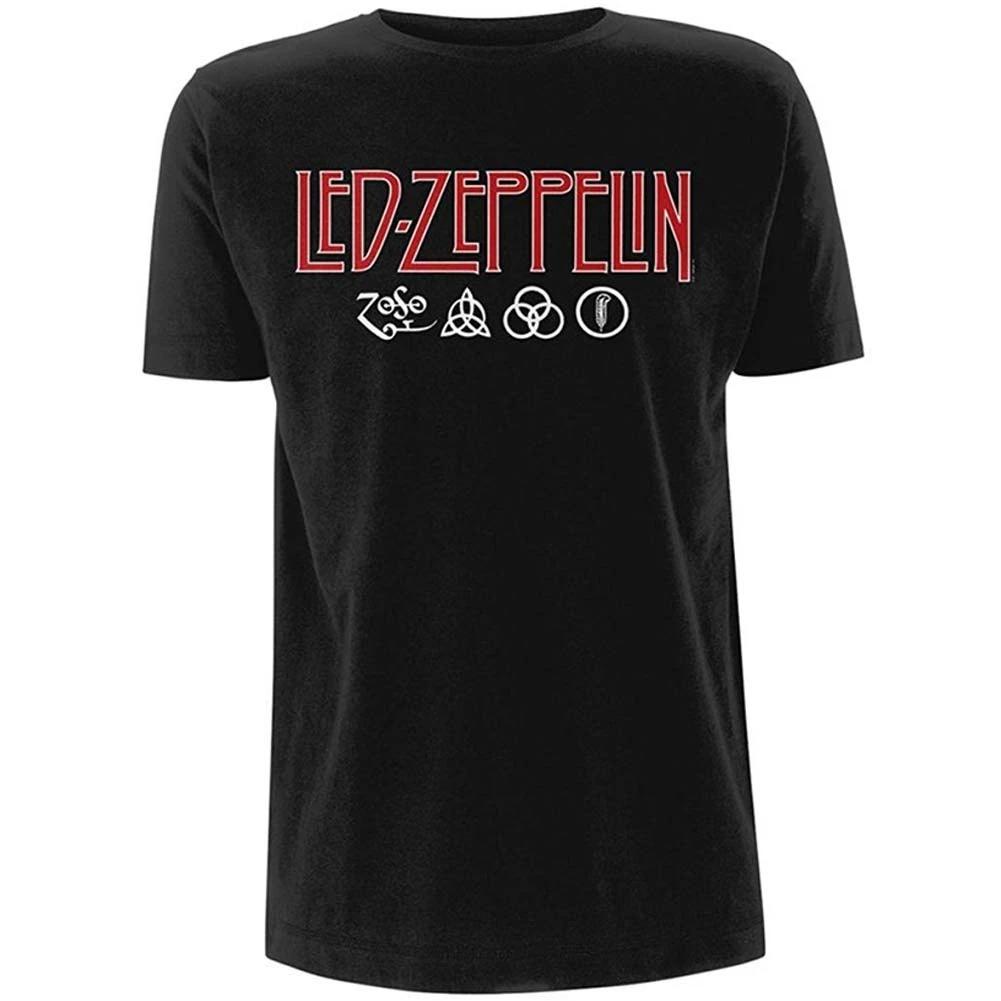Men s Led Zeppelin Zosa Slim Fit T-shirt Medium Black XL