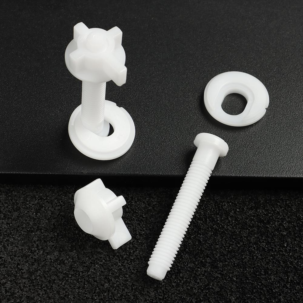 1Pair Household Easy Installation Universal Fixing Screws Bathroom Nut Bolts Toilet Seat Hinges