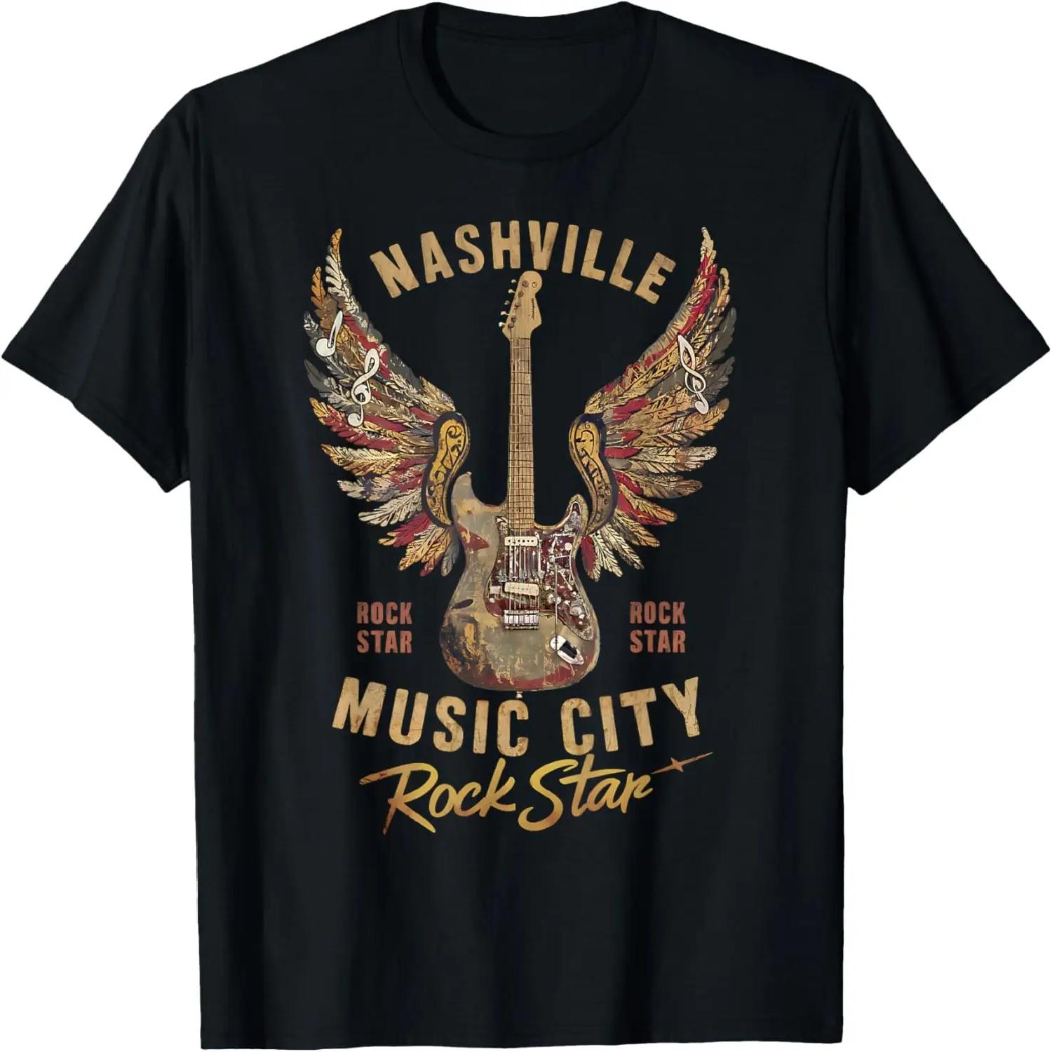 

Cool Concert Rock Star Guitar Wings Music Nashville T-Shirt XXXXXL чорний