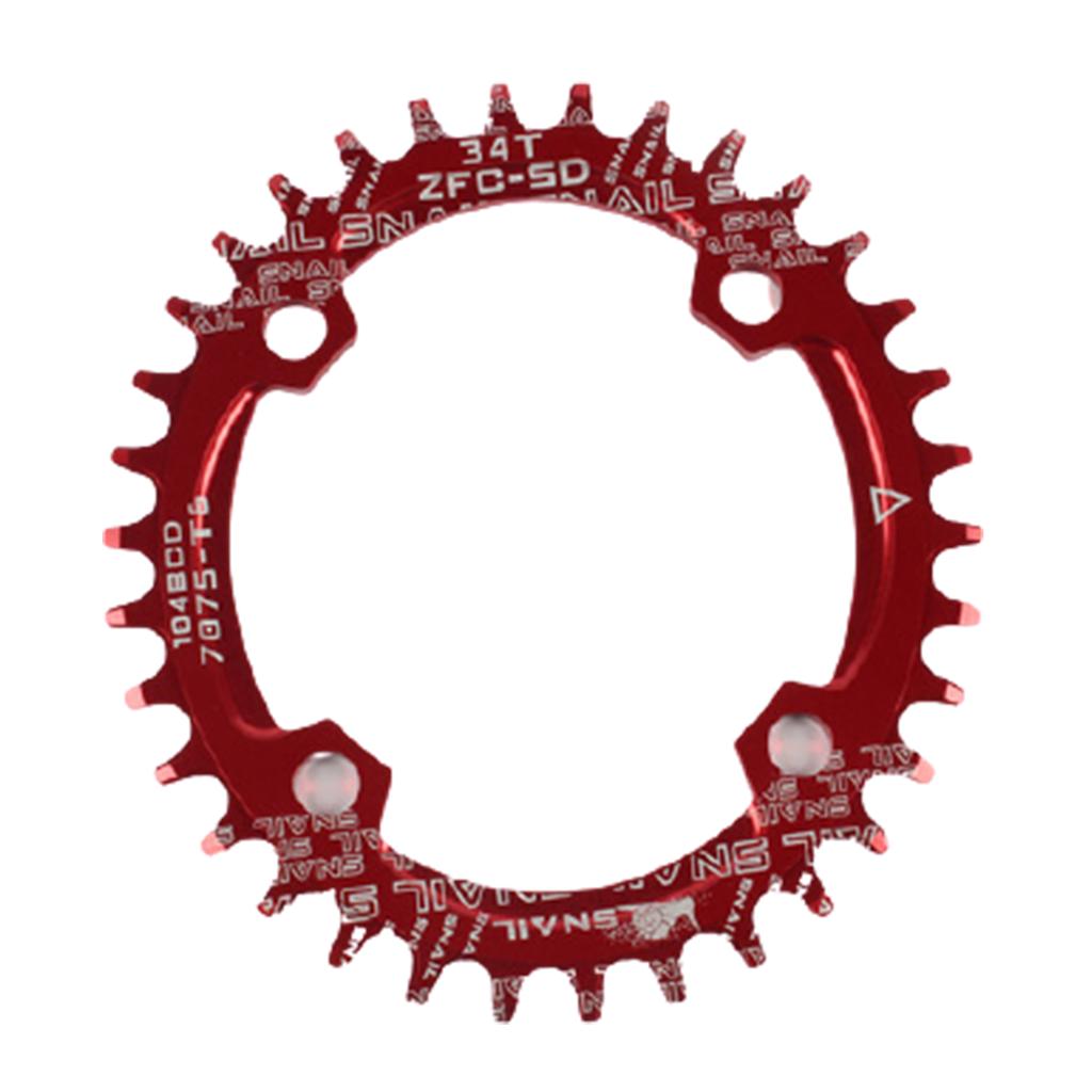 Für Fahrrad rund/oval 104BCD 32T 34T 36T 38T Narrow Wide Einzelkettenblatt