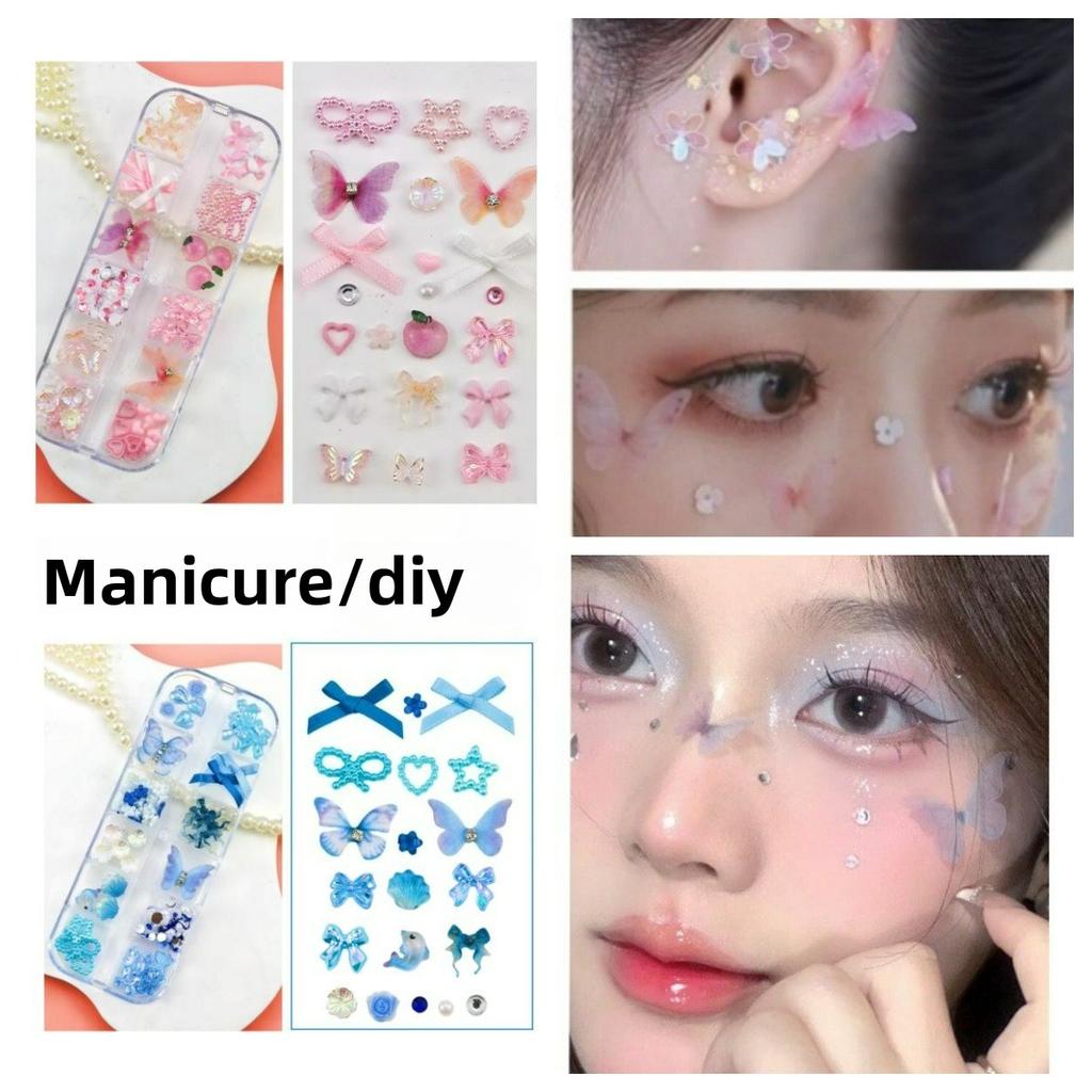 Creative Butterfly Eye Makeup Sequins Nail Art Stage Performance False Eyelashes Symphony Stickers