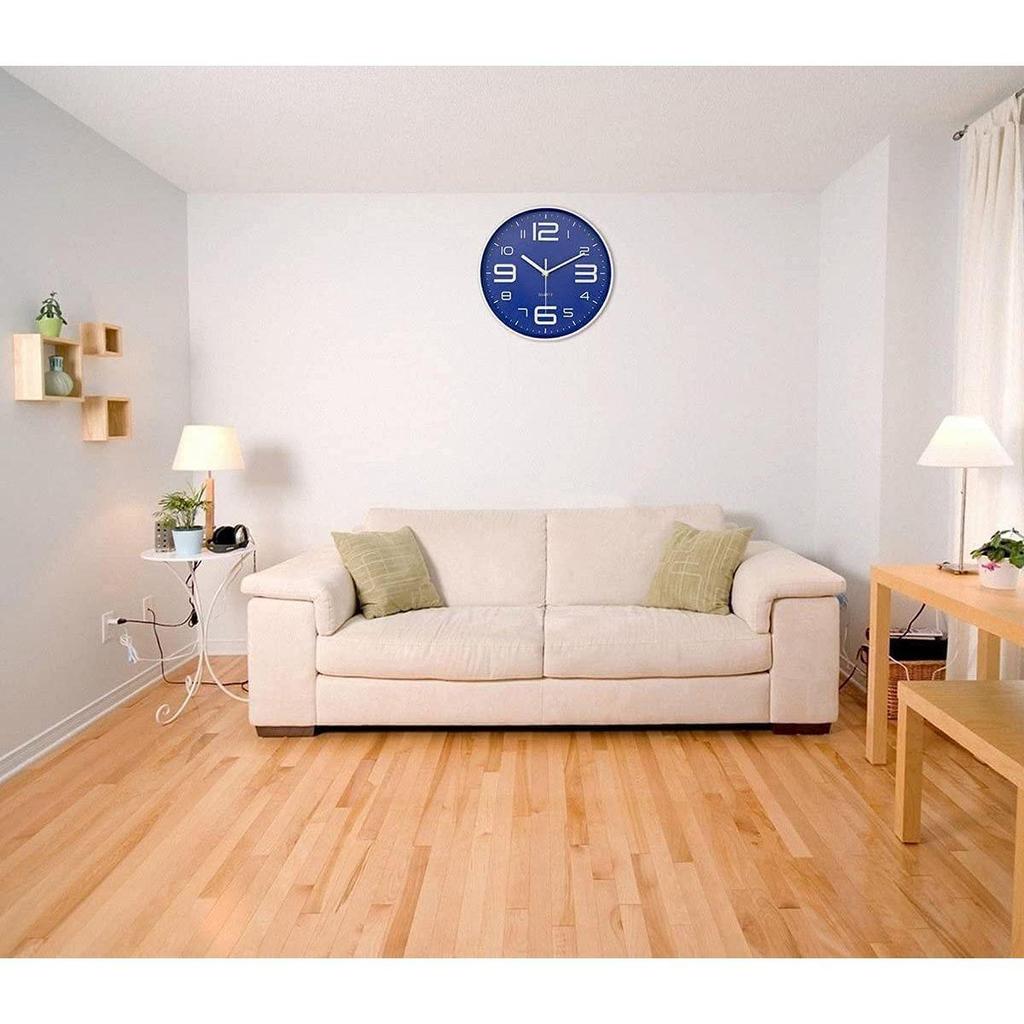 Wall Clock 12" Silent Quartz Decorative Latest Wall Clock Non-Ticking Classic Clock Battery Operated Round Easy to Read