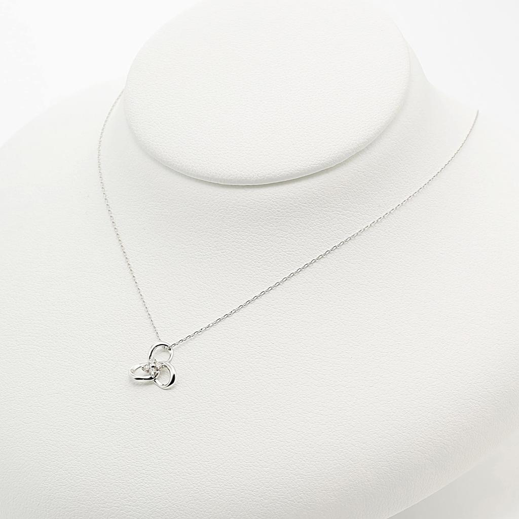 Estelle Women's K10 White Gold Diamond Flower Necklace, 0442-0460-0020-0000