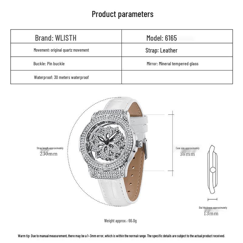 Swiss Wollex Lucky Star Women's Full Diamond Quartz Watch