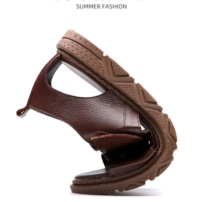 Men Leather Sandals Casual Shoes For Men High Quality Man Sandals Summer Outdoor Walking Men Sneakers Breathable Men's Sandals