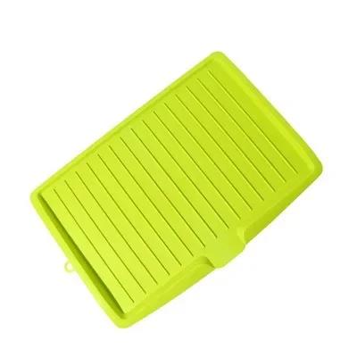 

Tableware Drain Rack Multi-functional Plastic Drain Tray Fruit Vegetable Drain Tray Countertop Bowl and Chopsticks Storage Rack зелёный