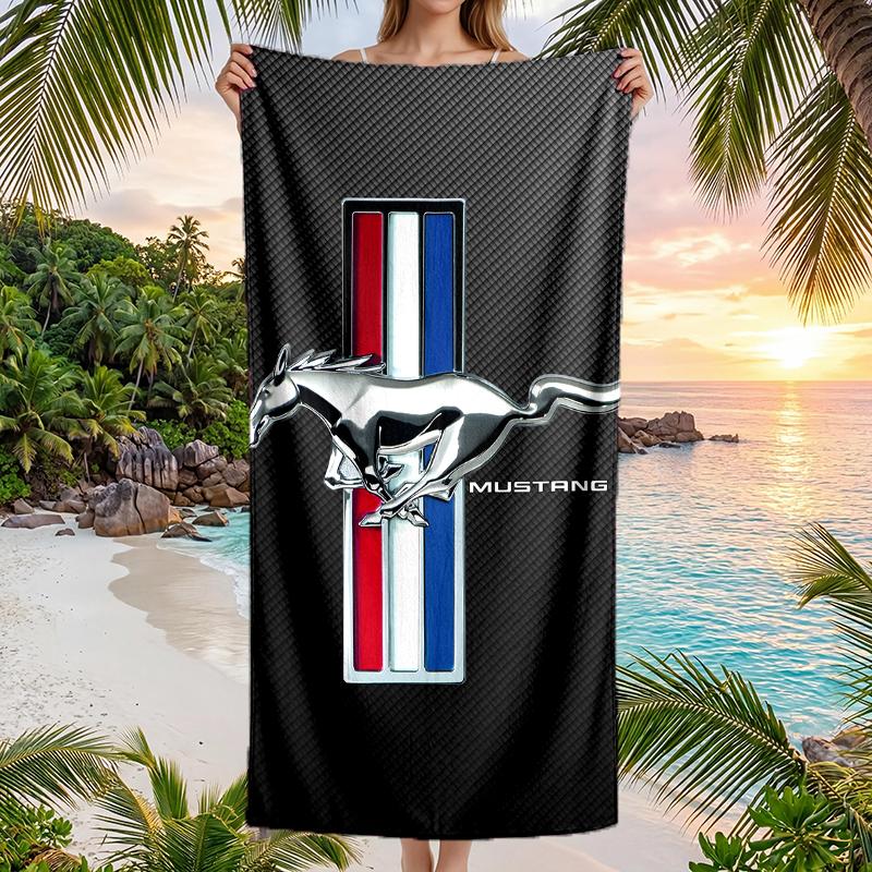 Mustang Fashion Beach Towel: Ideal for Summer Adventures Soft, absorbent and quick drying suitable for swimming and bathing
