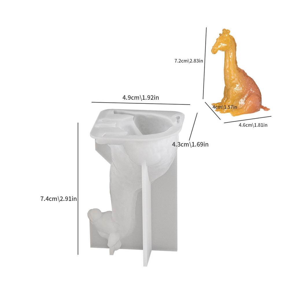 3D Giraffe Silicone Mold For Crystal Epoxy Resin Crafts Home Decoration Jewelry Making Art Supplies Food Grade Material