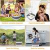 Collapsible Portable Plastic Vegetable Wash Basin with Drain Plug for Dish Storage Vegetable and Fruit Washing Chill Bucket