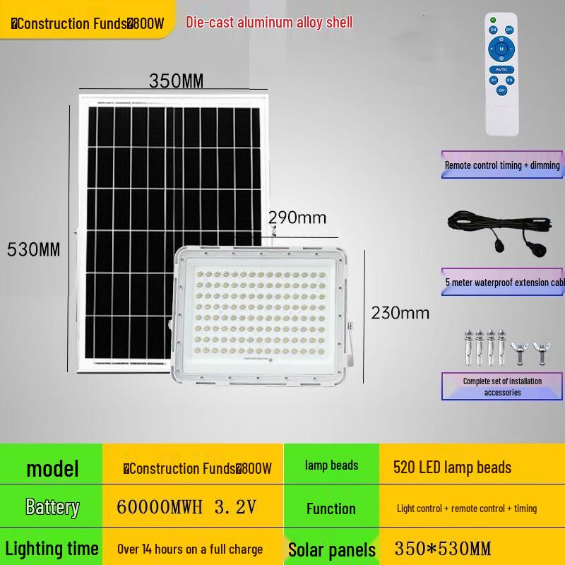 UOSU 800W Solar Outdoor Floodlight