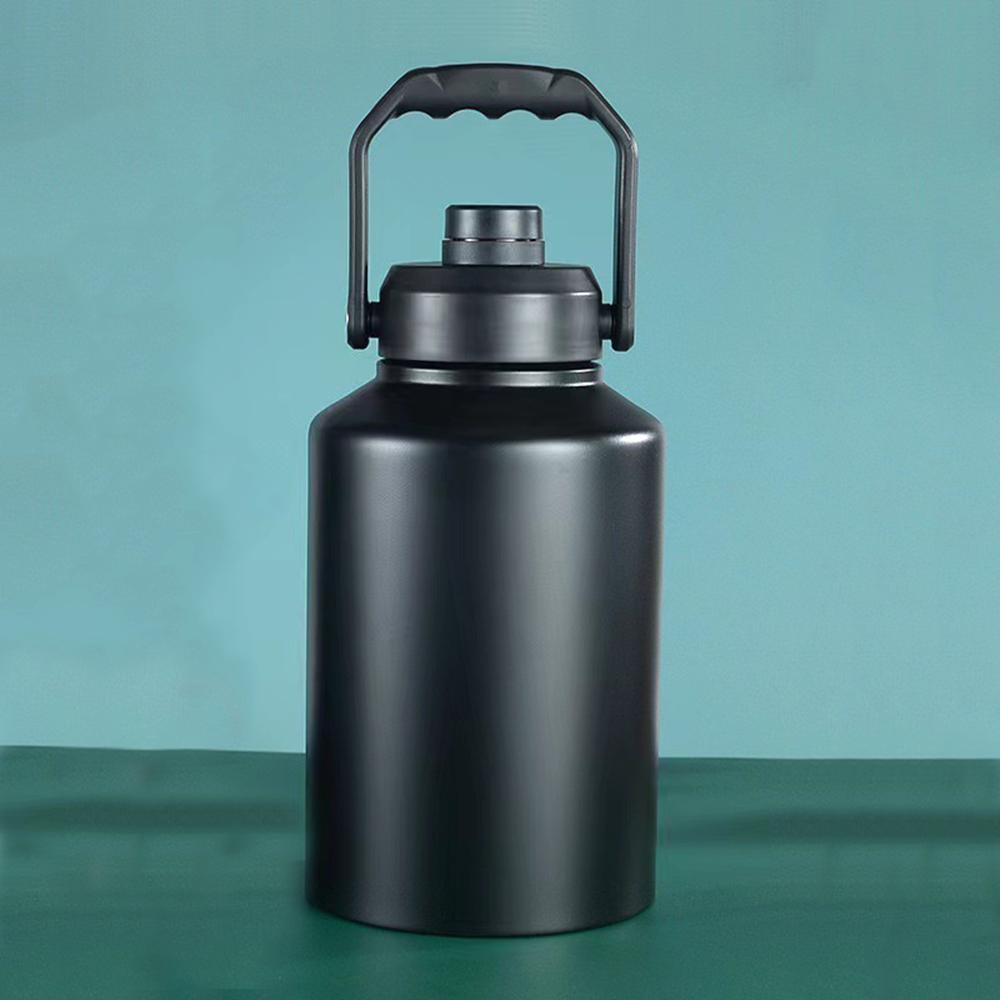 New 304 Stainless Steel Vacuum Flask, Camping Ice Bucket, Outdoor Portable Sports Water Bottle, Handheld Thermos Pot, 2L