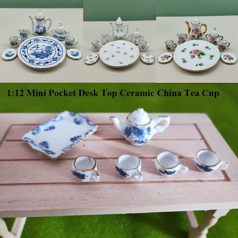 9 Styles China Tea Cup Mini Pocket Tea Set  for 1/6 BJD Doll/for 1.5" Barbie Doll/Blythe Doll