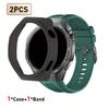 Cinturino per Huawei Watch GT5 Pro 46mm Cinturino 222mm Semi-Wrap Custodia Protettiva con Ritaglio in PC Cinturino di Ricambio per Orologio