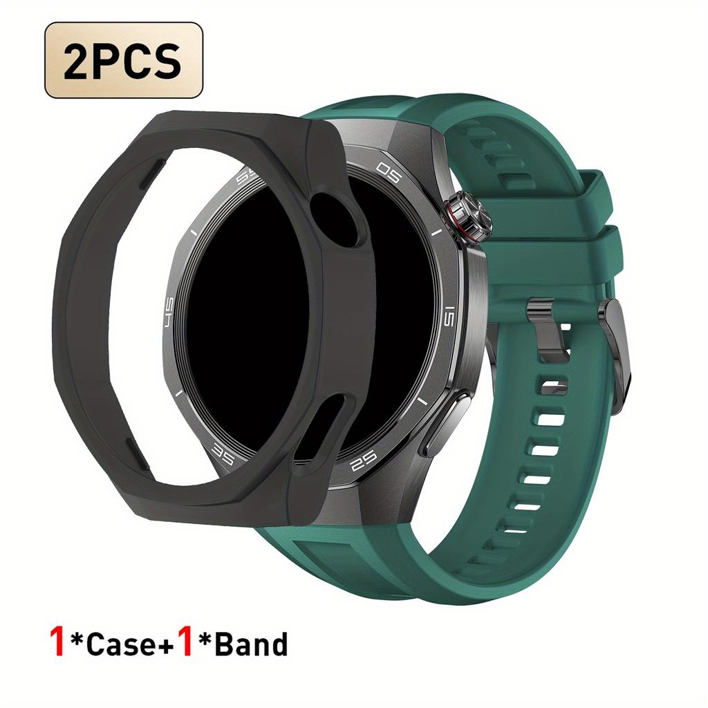 Cinturino per Huawei Watch GT5 Pro 46mm Cinturino 222mm Semi-Wrap Custodia Protettiva con Ritaglio in PC Cinturino di Ricambio per Orologio