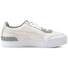 Puma Carina Lift Leder Bequem Stilvoll Langlebig Leichtgewichtige Low-Top-Sneakers Damen-Sneakers Khaki Weiß Grau 373031-03