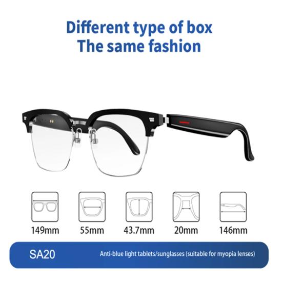 Smart Glasses Bluetooth Call Voice Assistant Listen Music Audio Glasses Smart Polarized Sunglasses Anti-Blue Eyeglasses Android