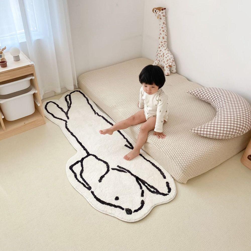 Anti-slip Floor Mat Skin Friendly Floor Rugs Dog Imitation Cashmere Carpet  Home Decoration